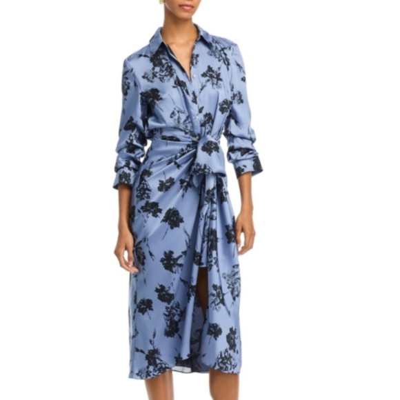 cinq a sept Dresses & Skirts - Cinq a Sept Jacey Tie Front Shirt Dress Size 8 NEW